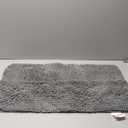 Bath Rug Mat, Thick Soft Absorbent Chenille, Quick Dry Microfiber Mats, Rubber Backing Machine Washable Shower Floor Rugs, Bathmat Runner, Bathroom Home Decor Accessories, 24x17, Grey