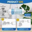2 Pack Bidet Water Filter and Adapter for Electric Bidet Toilet Seats, Reduce Mineral Deposits & Soften Hard Water, Essential Protection for Smart Toilet, Compatible with 1/2", 3/8", 1/4" Hoses