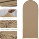 Arch Covers,Arch Backdrop Stand Fitted Cover for Wedding Birthday Party Ceremony Banquet Decoration(6.6FT, Khaki, Cover Only)