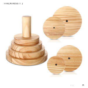 3 Pack Pottery Molds Plaster Molds Wood Pottery Tools with Handle for Ceramic Top Forms DIY Bowls Plate Dish Slump Press Art Making(Round,4.5'' 5.5'' 6.5'' 7.5'' Thickness 1'')