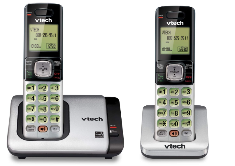 VTech CS67192 2Handset Cordless Phone with Caller ID/Call Waiting, Handset Intercom & Backlit Display/Keypad, Silver