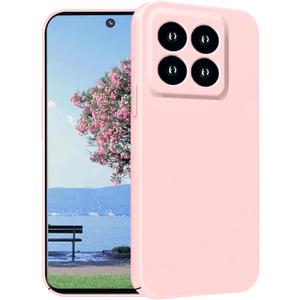 for Xiaomi 14 Pro Case Shockproof Pink Xiaomi 14 Pro Phone Case Aesthetic Thin Hard PC Protective Case for Women Men Cover with Ultimate Delicate Touch Feeling (Pink)