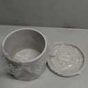 Ekirlin 6 Inch Flower Plant Pot Indoor - Grey Cement Garden Planter Concrete Planter with Drain Hole Saucer, Modern Succulents Containers for Home Decor, Office & Outdoor (A1.gray)