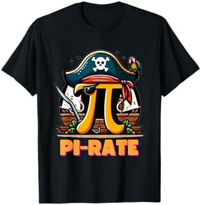 Funny 2024 Pi Day Math Teacher Pi-Rate Pi Symbol Men Women Kids T-Shirt Large