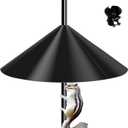 19 Inch Wide Black Squirrel Baffle - Ideal for Bird Feeder Poles, Outdoor Pole Mount Stoppers, and Shepherds Hooks Black