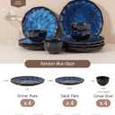 Dinnerware sets plates and bowls sets modern plates,Ceramic Dinnerware Sets,12 Pieces Porcelain Lightweight Plates,Scratch Resistant Dish Set (style - 4, 4 - Set (12pcs))