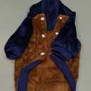 FabriCastle Dog Hoodie Sweater for Small Dogs Boy and Girl, Dog Clothes S XS XXS Puppy Sweatshirt, Pet Outfit, Cat Clothing Super Soft Warm Snap On Closure (Camel-Navy, Small)