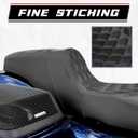 Black Stitch One-Piece Seat Driver & Passenger Seat 2-Up Fit For 2008-2025 2026 Harley Touring Road King Road Glide Electra Glide