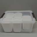 Citylife 17 QT Plastic Storage Bins Clear Storage Box with Lids Multipurpose Stackable Storage Containers for Organizing Tool, Craft, Crayon