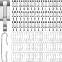 Moxweyeni 192 Pieces Heat Cable Roof Gutter Clips Christmas Light Clips 1.8" De Icing Cable Xmas Light Hooks and Spacers Set Outdoor Decor