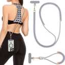 VVAAGG Cell Phone Lanyard for iPhone: Crossbody Phone Strap and Wrist Strap Most iPhone and Android Smartphones (Grey)