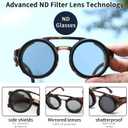 Hand Made Nd-400 9 Gears Round Polarized Adjustable Dimming Men Sunglasses women Filter Diving Fishing