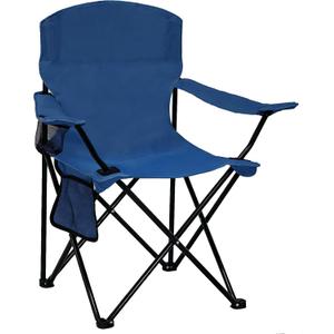 Folding Camping Chair with Cup Holder & Side Storage Bag 300lbs Capacity Lightweight High Back Portable for Beach, Picnic, Sport, Cyan (20.5"D x 20.5"W x 33.8"H)