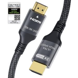 Certified 10K 8K HDMI 2.1 Cable 5 FT, 48Gbps Ultra High Speed HDMI Cord Ethernet CEC 4K 240Hz 165Hz 144Hz 120Hz 8K 60Hz eARC Netflix HDCP2.3 HDR10+ PC Laptop RTX5090 TV Monitor Projector X-box PS5
