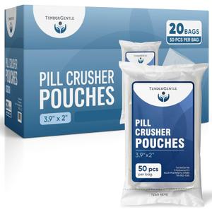 Pill Crusher Pouches - 1,000 Pouches per Box - Crusher Pouches for Pill Crushers - Good for Home, Hospitals, and Nursing Homes