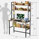 Aquzee 40 Inch Desk with Shelves, Computer Desk with Hutch