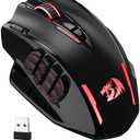Redragon M913 Impact Elite Wireless Gaming Mouse, 16000 DPI Wired/Wireless RGB Mouse with 16 Programmable Buttons, 45 Hr Battery and Pro Optical Sensor, 12 Side Buttons MMO Mous