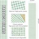 12 Pcs Sage Green and White Checkered Table Runner Plastic 14 x 108 Disposable Sage Green Gingham Table Runner for Birthday Wedding Baby Shower Party Table Centerpiece Decorations