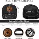 Baseball Cap for Dad Adjustable Breathable Hat Gifts for Men Him Stepdad Husband Grandpa Uncle Outdoor Sports Daily Wear Christmas Birthday Gifts Black