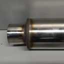 Exhaust Resonator, Straight Gasflow Design, Quiet and Deep Sound Muffler, Made of 100% Stainless (2.25X 18/22 )