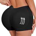 Butt Lifter Panties Shaperwear for Women Seamless Hip Enahncer Body Shaper Boyshort Padded Underwear Black XS