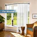 YNL Curved Shower Curtain Rod 35-82In(2.9-6.8Ft), Matte Black Rounded Rustproof Shower Rod for Bathroom Bathtub, Adjustable Arched Shower Rod, Never Rust|Extra Space|Non-Slip|Expandable|Need to Drill