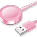 for Apple Watch Charger Magnetic Fast Charging Cable [Portable] Magnetic Wireless Charging Compatible with iWatch Series Ultra/10/9/8/7/6/SE/5/4/3/2-[3.3FT] Pink