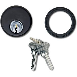 Summit DOORWARE Mortise Cylinders for Adams Rite Commercial Storefront Door Lock | High Grade 4036 Cylinder Lock Replacement with Trim Rings & Keys | Duronotic Finish