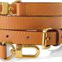 Vachetta Leather Adjustable Crossbody Strap for Leather Shoulder Strap Belt Replacement Suitable for L V Handbags (Width:0.6in-Apricot Yellow)