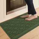 COSY HOMEER-Kitchen-Rugs-and-Mats 20"x30" Non Slip Kitchen Mats for Floor Absorbent Kitchen Rug Washable Kitchen Standing Floor Mat for Sink Mat,Throw Rug,Entry,Laundry,Green