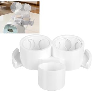 Breast Pump Holder with Hose Organizer, Compatible with S1, S2 Pump Models, Space-Saving Storage Solution for Pump Parts and Accessories (Old Model (Round Hole))