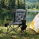 TIMBER RIDGE Padded Oversized Folding Camping Chair, 500lbs