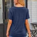 Game Day Tshirt Woman Sunday Funday Shirts Vintage Football Shirt Funny Baseball Graphic Tee Tops (Blue, S)