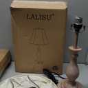 Farmhouse Table Lamp Touch Control 3-Way Dimmable Table Lamp, Modern Nightstand Lamp with 2 USB Port Bedside Desk Lamp with Fabric Shade for Living Room Bedroom Hotel (Pack 1-Beige Shade)