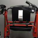 Drive Medical Rollator Walker with Seat - Stable Mobility Support - Height Adjustable - Durable Steel Frame Construction - Smooth 7.5" Wheels - Foldable Frame - 350 Lb Limit - Red