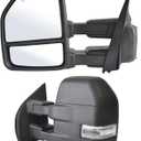 Towing Mirrors fit for 2015 2016 2017 2018 2019 2020 Ford F150 Pickup Truck LED Turn Signal Lights Temperature Sensor Heated Defrost Power Glass Foldaway 8 Pin Plug