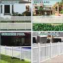 ECOOPTS 36" H x 84" W Vinyl Picket Fence Panels White Decorative Fence for Garden Patio Yard Pool Walkways (34 Pickets, Straight)