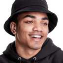 Champion Men's Garment Washed Dome Reversible Bucket Hat (Large-X-Large, Black/Green)