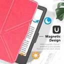 Case Compatible with 6" Kobo Clara Colour/BW (2024)/2E (2022)/Tolino Shine Color/Shine 5 (2024)/Shine 4 (2022), Includes a Screen Protector - Premium PU Leather Cover with Auto Sleep/Wake (One Size, Pink)