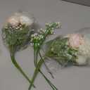 2 Bouquets Peonies Artificial Flowers, Mixed Pink & White