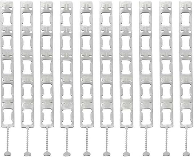 No Wrap Straps for Easy Christmas Light Decorating - Holiday Lighting Mounting Clip Alternative - 10 Pack