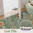 Lahome Floral Rugs for Entryway, 2x4 Washable Kitchen Rugs Ultra-Thin Soft Rug, Non Slip Indoor Door Mat Stain Resistant Boho Small Throw Carpet for Bathroom Bedroom Flore (2x4ft,Green)