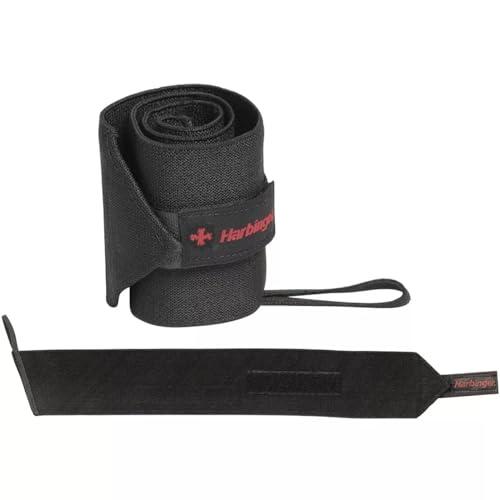 Harbinger Pro 20-Inch WristWraps with Thumb Loop for Weightlifting (Pair),Black