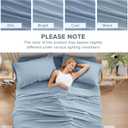Comfort Spaces 100% Cotton Sheet Set Breathable, Lightweight, Soft with 14" Elastic Pocket Fits up to 16" Mattress, All Season Cozy Bedding, Matching Pillow Case, Queen Blue 4 Piece