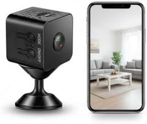 ULar 1080P WiFi Mini Square Security Camera with Night Vision | Indoor & Outdoor Monitor 24/7, Motion Detection&Alerts, Local Recording, WiFi/Hotspot,300mAh Battery,No Audio