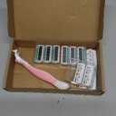 Razors for Women Sensitive Skin, 6 Blades Womens razors for Shaving, including 1 Travel Razor for Women with 12 Blade Refills (Pink)