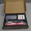 Hot Fix Applicator Tool Kit with 8500 Rhinestones for Blinging Clothes, Fabric, Clothing, Leather, Hotfix Bedazzler Kit with 6 Tips, Stand, Gift Box, Manual, Glove, Stencils, Tray, Tweezers, Picker