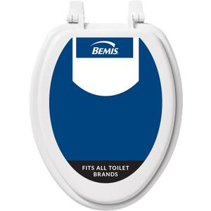 Bemis 1400TTA Economy Durable Wood Toilet Seat, Made in USA, Elongated, White