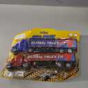 ArtCreativity Semi Truck Toys for Boys, Set of 2, Pull Back Truck Toys for Kids in Red & Blue, Trailer Trucks for Hours of Pretend Play, Unique Toy Car Party Decorations and Boys Room Decor