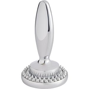 HIC Kitchen Dual Sided Meat Tenderizer Marinating Prep Tool, Chrome-Plated Zinc, 835 Grams, For Flattening Cutlets And Tenderizing Meat